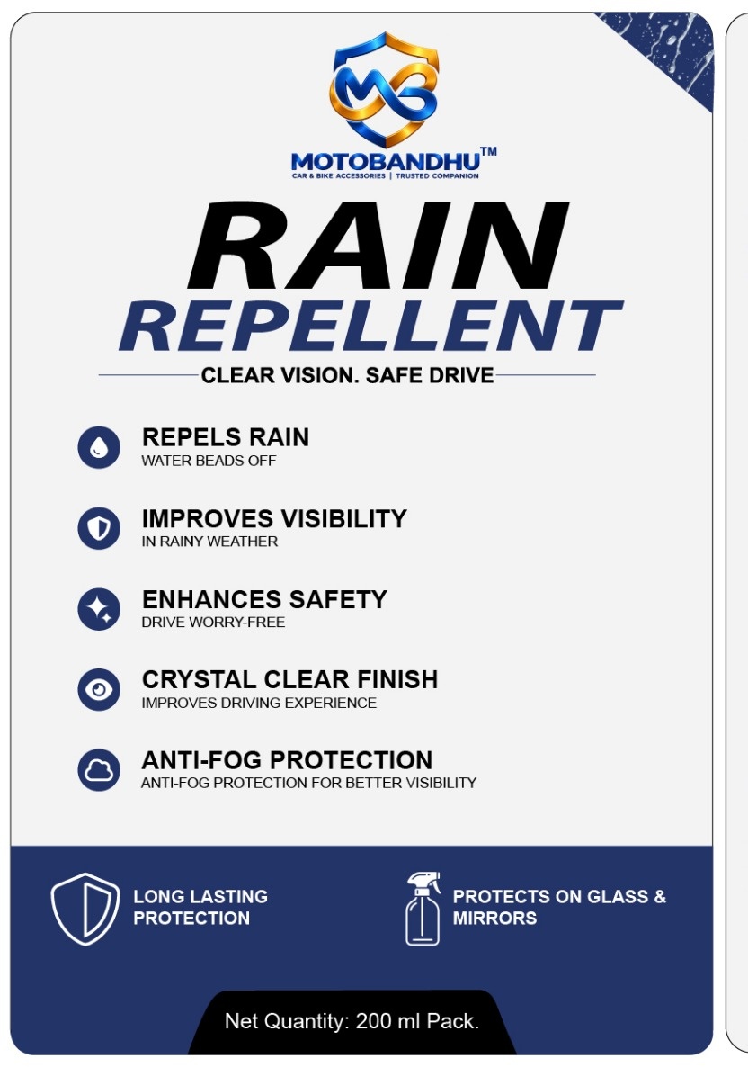 Windshield Hydrophobic Water Beading In Action